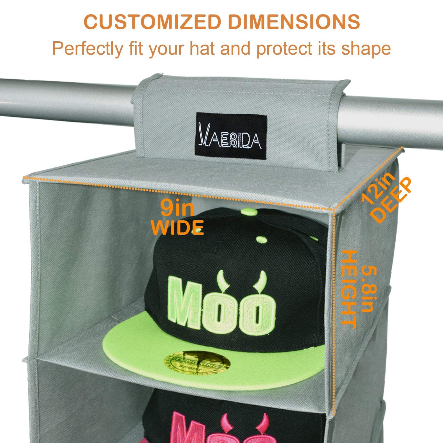 10 Shelf Hat Rack Hanging Closet/Organizer for Storage - Best Baseball Cap