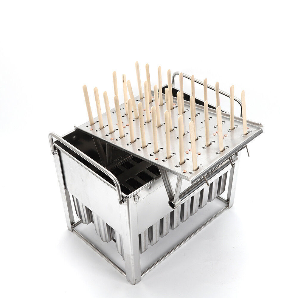 30pcs Stainless Steel Molds Pop Lolly Ice Cream Stick Holder Mold Stick