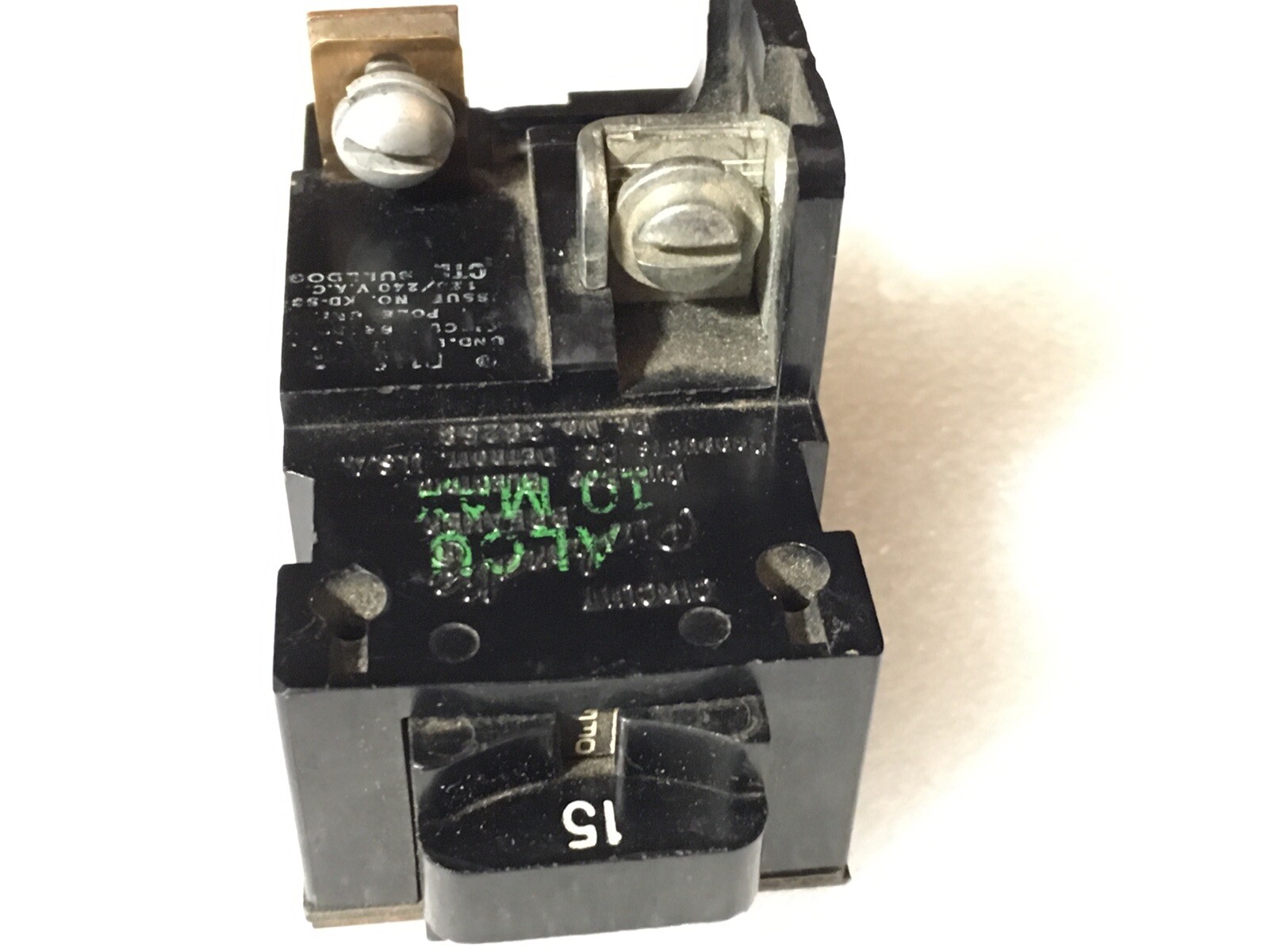 Bulldog P115, 15 Amp, 120 Volt, 1 Pole Pushmatic Circuit Breaker FREE SHIPPING!!