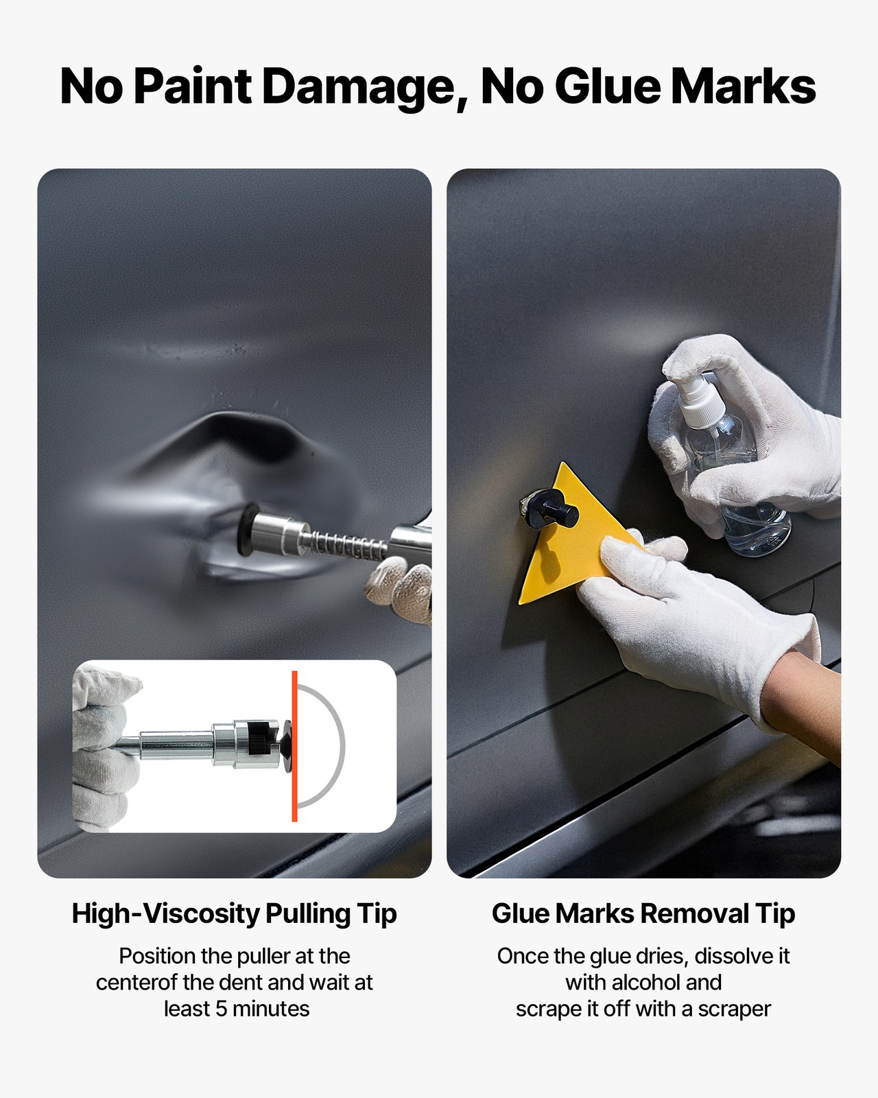 VEVOR Dent Puller Kit Car Body Bridge Lifter 100 PCS Paintless Hail Dent Remover