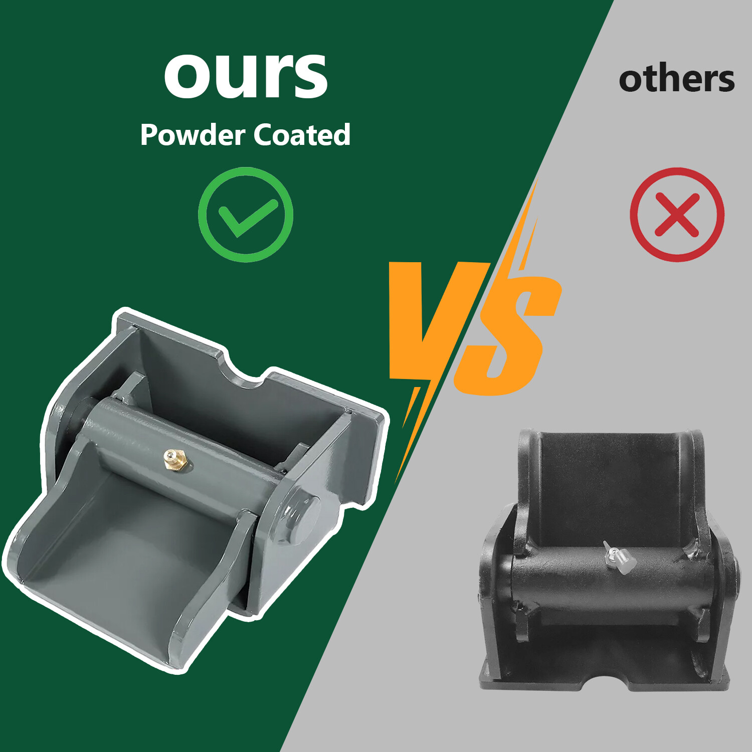 2X Dump Truck Trailer Dump Body Hinges Heavy Duty Steel Weld on Powder Coated