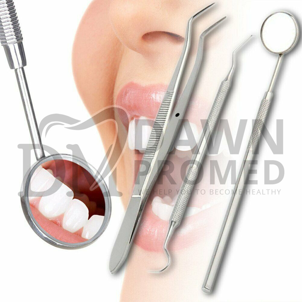 6 Pcs Dental Pick Hygiene Tool Set Tooth Scraper Plaque Tartar Remover Gum Floss