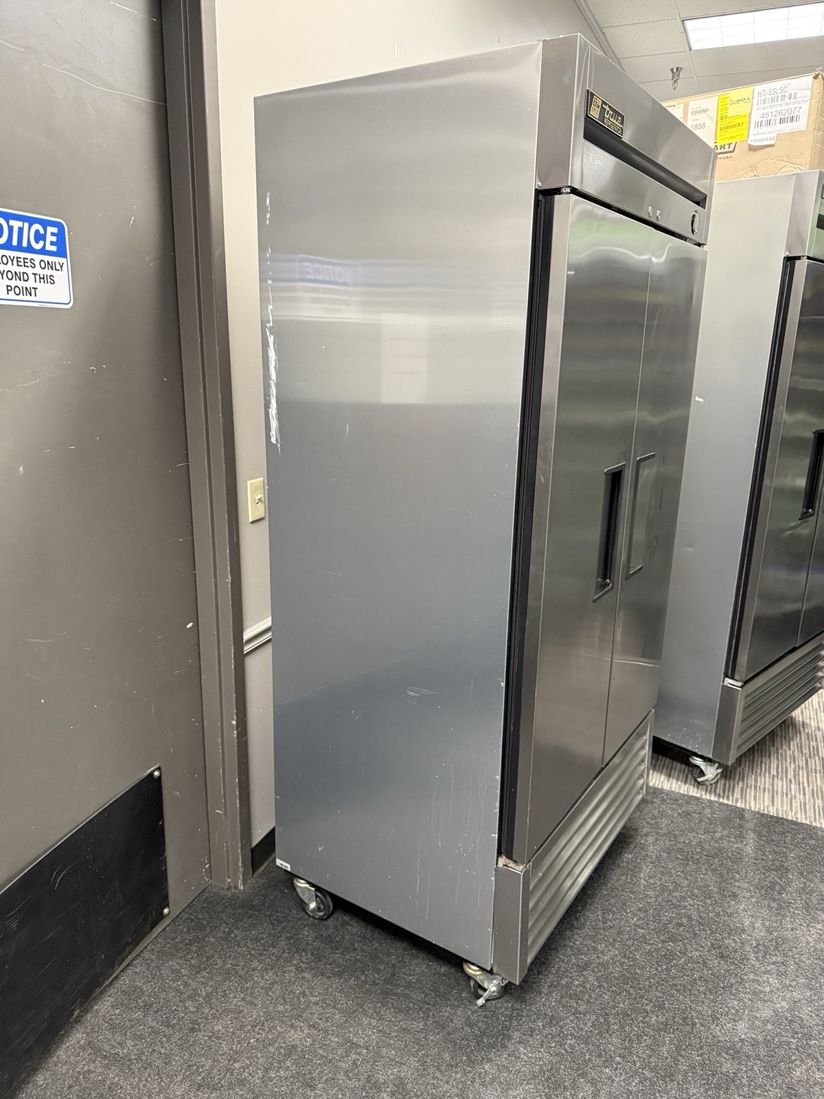 True (T-35) Two Section Stainless Steel Reach In Refrigerator