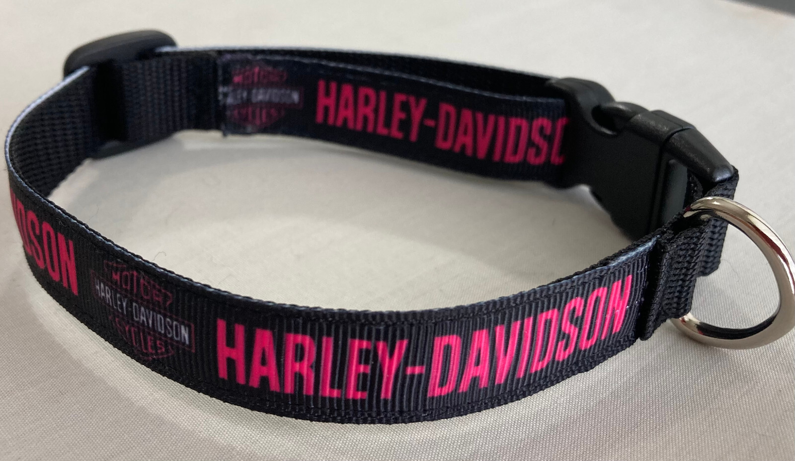 5/8 inch Wide Harley Cat Collar 2 Sizes on Nylon Webbing