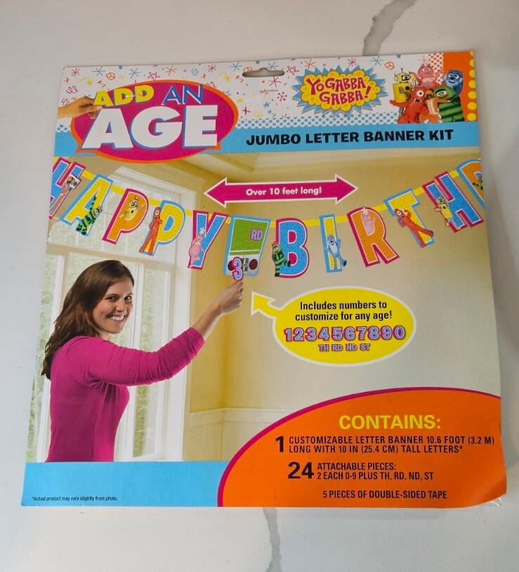 Yo Gabba Gabba Happy Birthday Banner 10ft Paper Party Decor