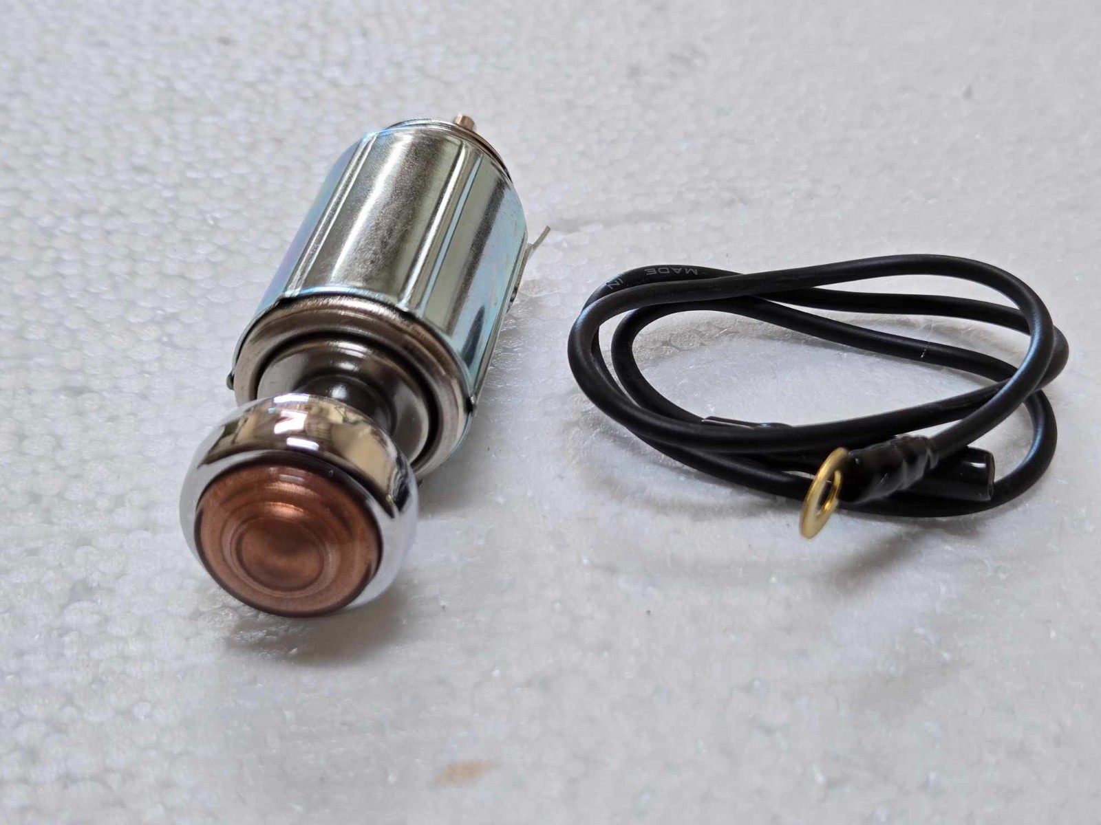 1941 Chevy Special Deluxe Cigarette Lighter Socket Plug w Copper Knob Color