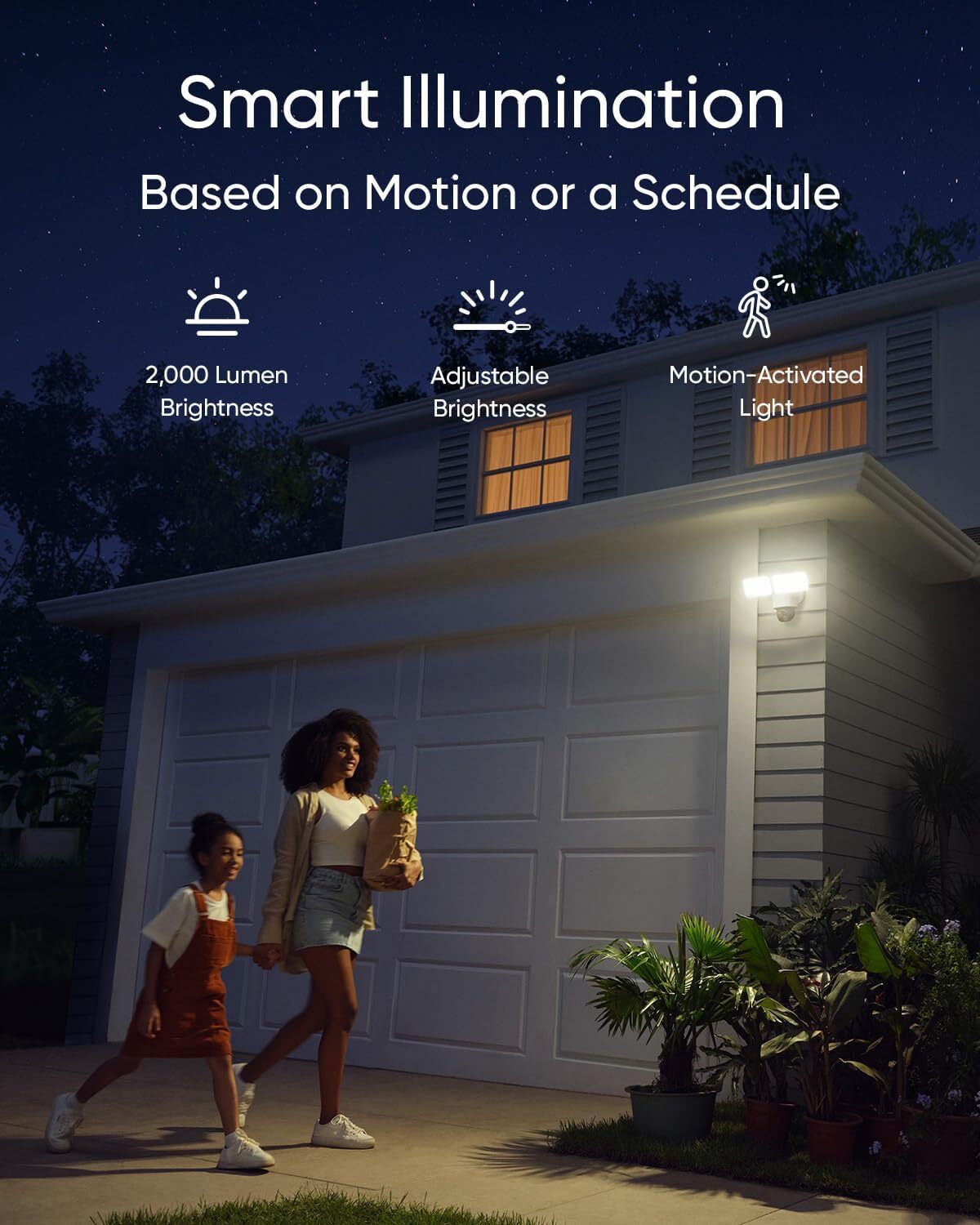 eufy Floodlight Camera E340 Security Camera 3K Dual Camera Color Night Vision