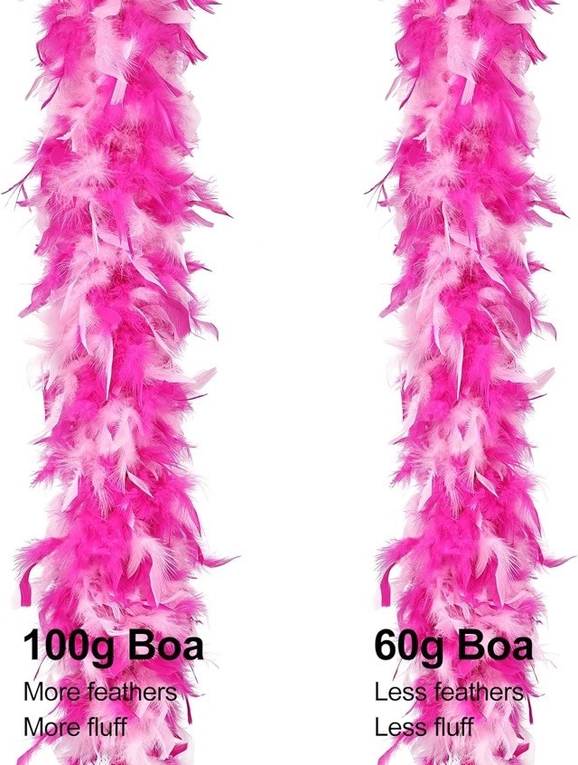 2 Yards 60 Grams Chandelle Feather Boa Dance Wedding Party Halloween Costume