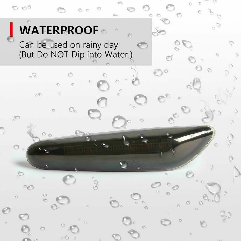 "SMOKE LENS" BMW E82 E88 E90 E92 LED Side Marker Light Signal Blinker Lamp Pair