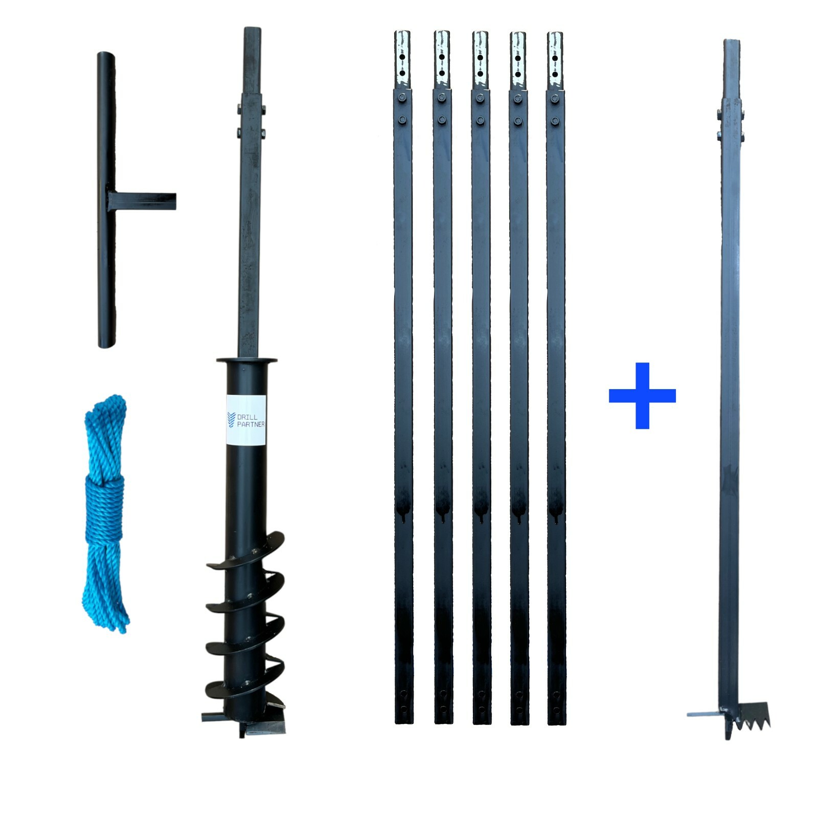 Hand Auger 4-3/4-Inch 21ft Water Well Digger with Clay Drill Bit