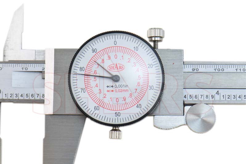 SHARS 12" Dual Reading Inch Metric Stainless Steel Dial Caliper NEW R}