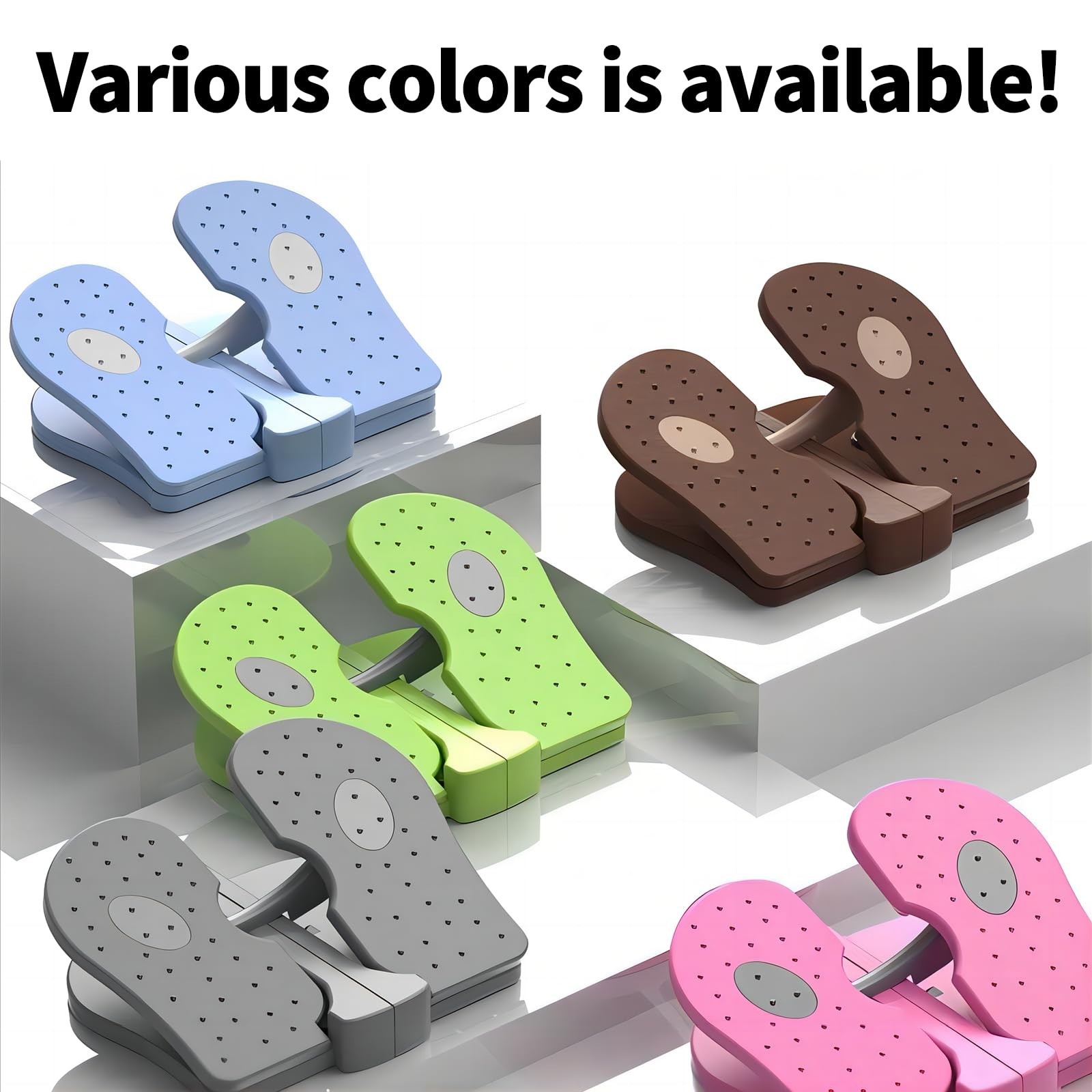 Mini Foldable Leg Exerciser Portable Foot Pedal Exercise Machine Under Desk S...