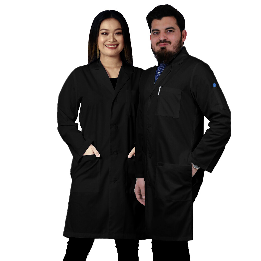 HEEDFIT Premium Quality Unisex Lab Coat, Ultra-Comfortable Poly-Cotton 40? Long