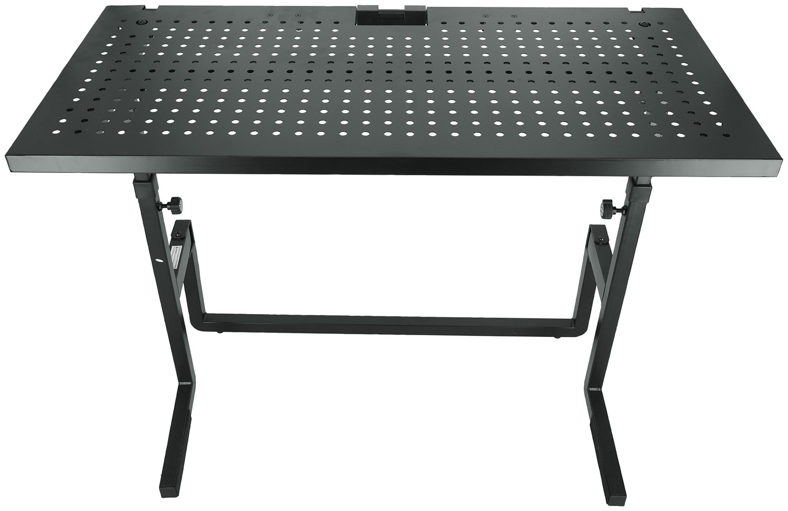 Quik Lok DJ233 Foldable DJ Table Workstation w/Perforated Shelf+Laptop Stand