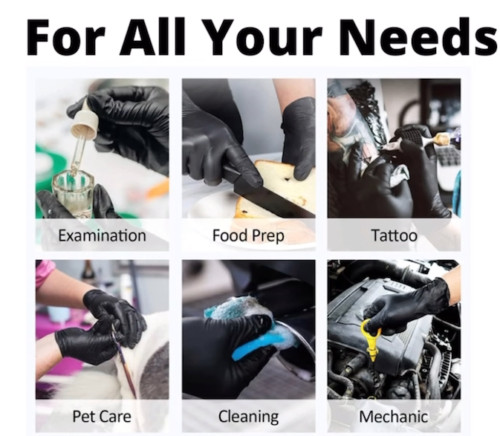 Nitrile Disposable Gloves Powder Latex Free 3, 5, 6, & 8 Mil