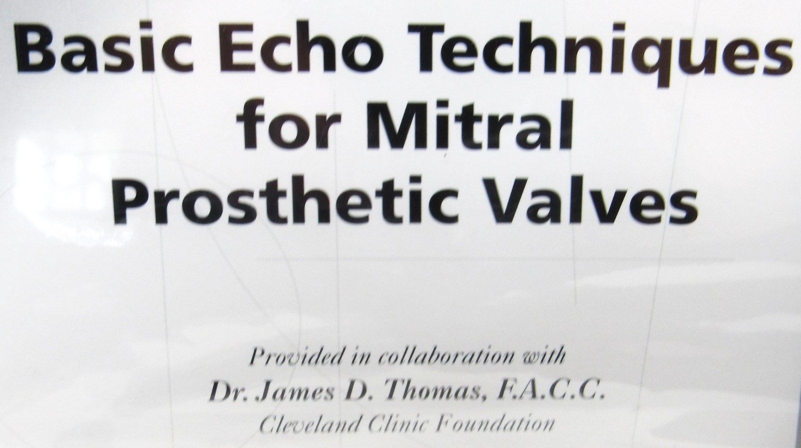 Basic Echo Techniques Mitral Prosthetic Valves Med Education CD-ROM Vintage New