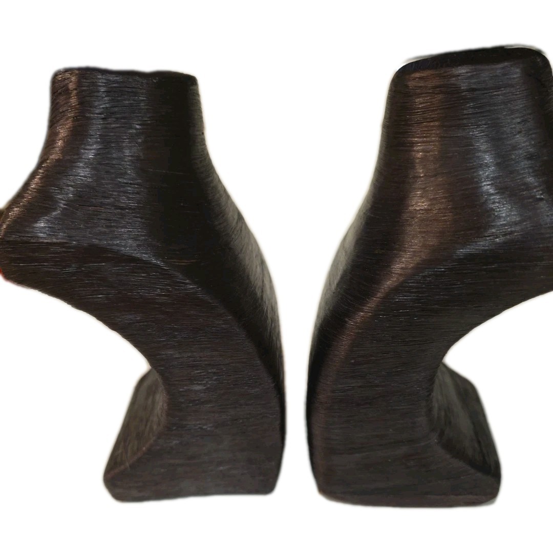 Set Of 2 Brown Twine Necklace Display Stand Countertop Display 8" Tall