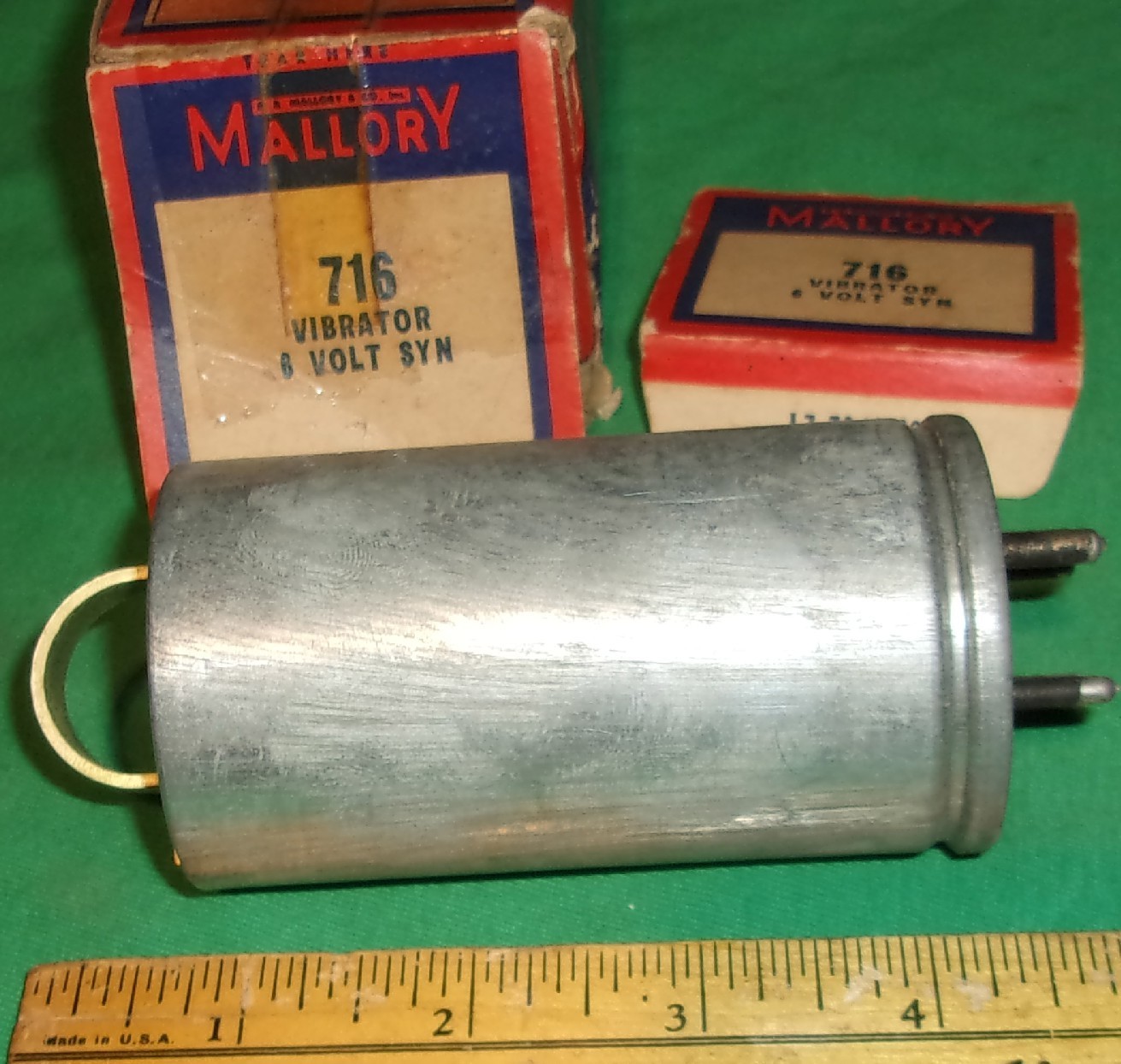 NOS Mallory 6 Volt Vibrator No. 716 (6-Volt Syn) 5-Pin for 1948 Delco 980762