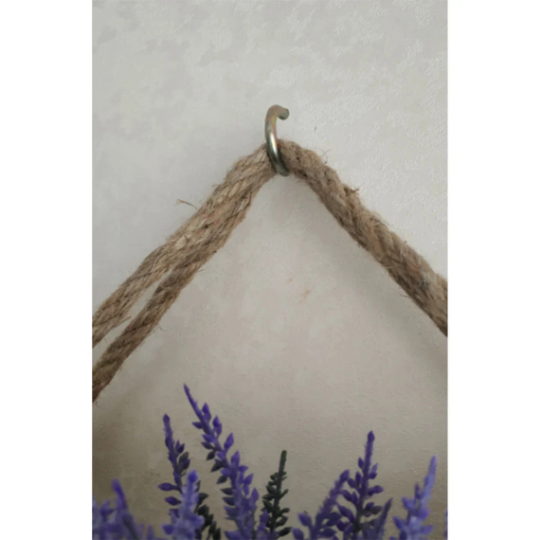 Hanging 3 Tier Rope Wall Window Planter Floating Shelves, Wood Bathroom Shelves