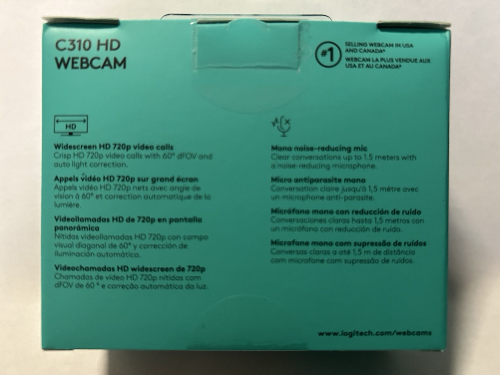 Logitech C310 HD Webcam - Black