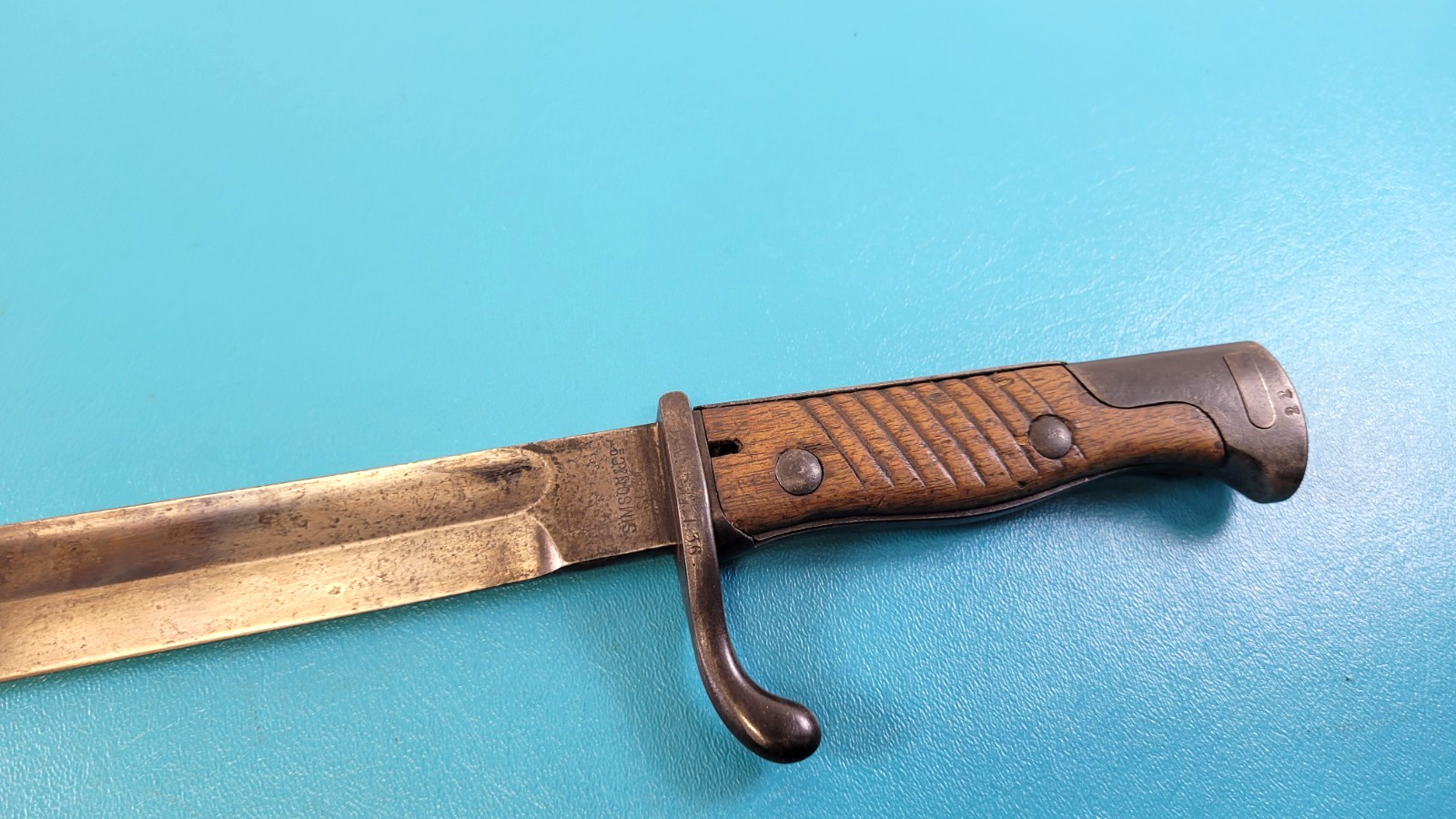 WWI German Model S98 1898 /05 Butcher Bayonet Simson J.A.F.E. 136. Marks TR745