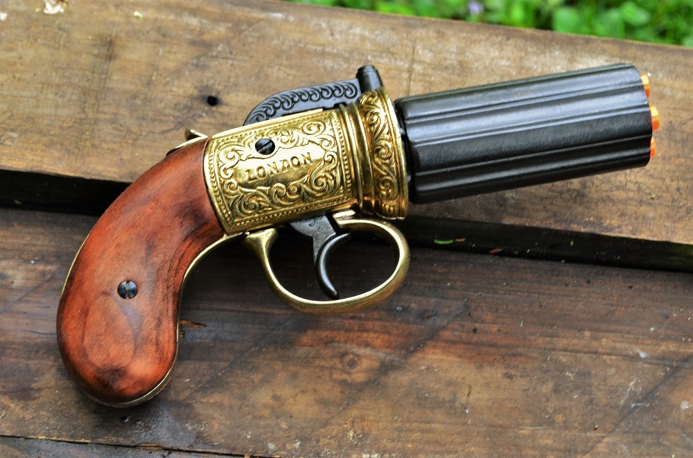 1840 Pepperbox Derringer Pistol - Civil War - Non-Firing Denix Replica Steampunk