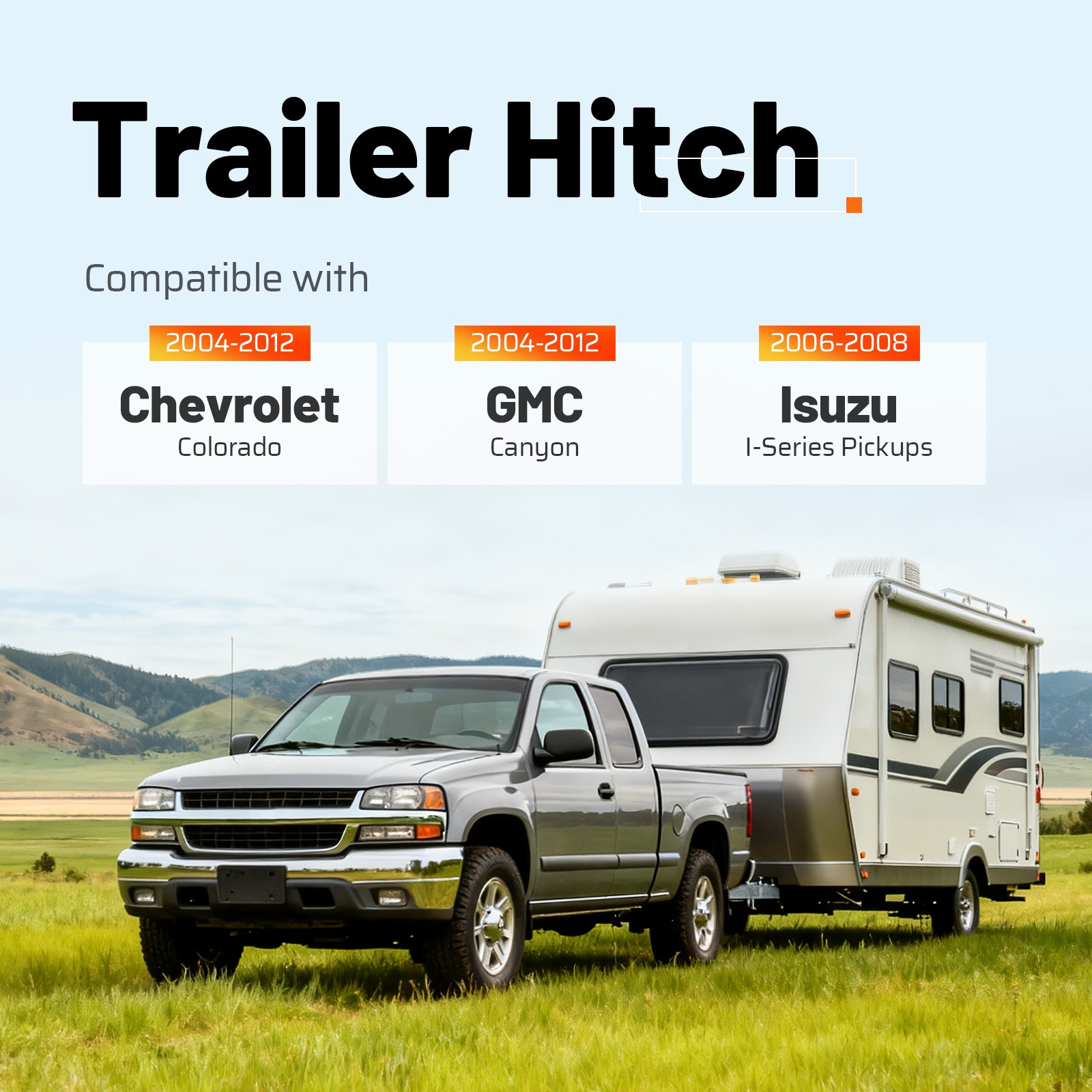 Class IV Tow Trailer Hitch Receiver 2" For Chevy Colorado / GMC Canyon 2004-2012