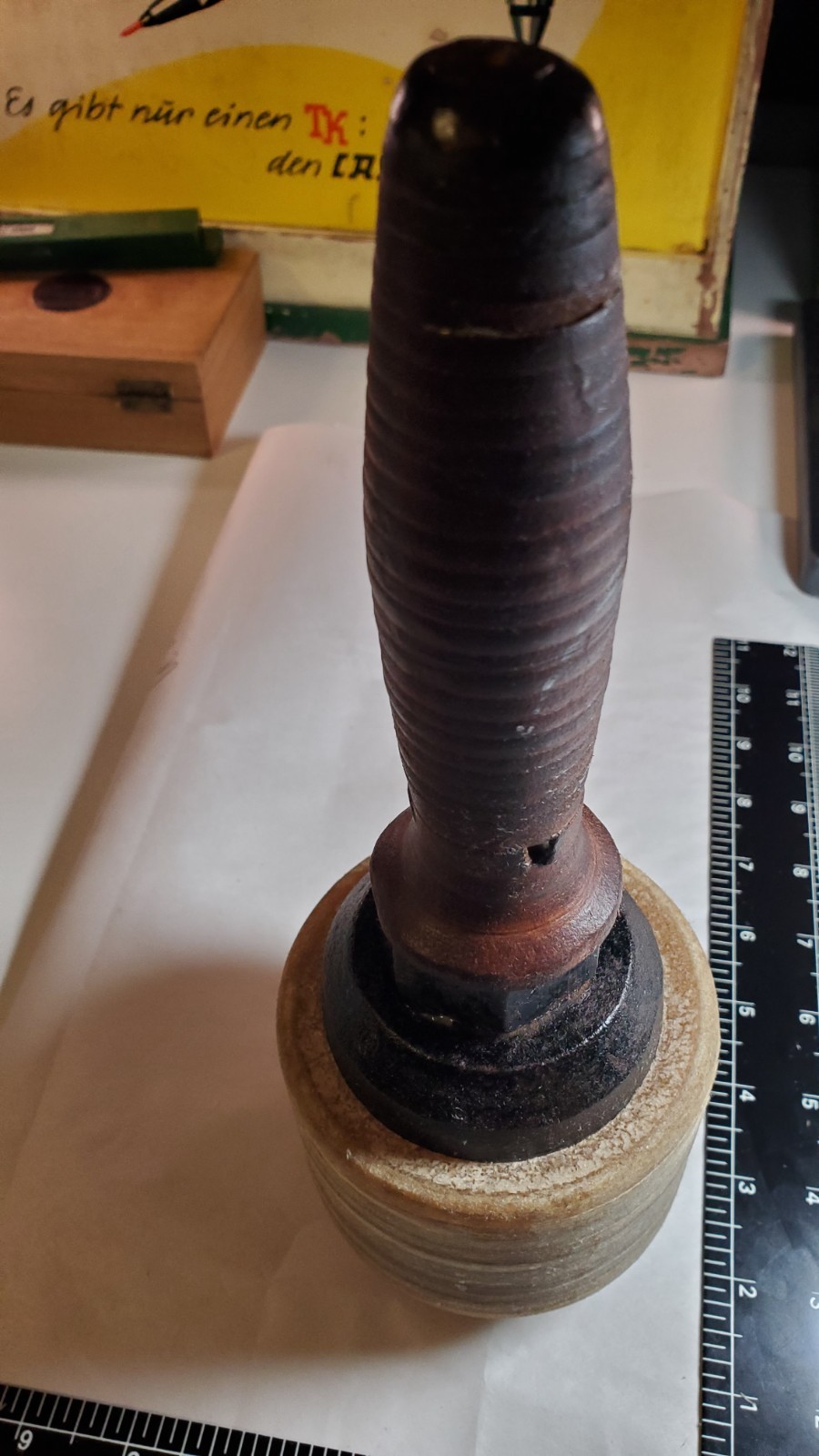 Hammer Maul 5 Lb Vintage Cast Iron Stacked Rawhide & Leather / Monarch Stamp