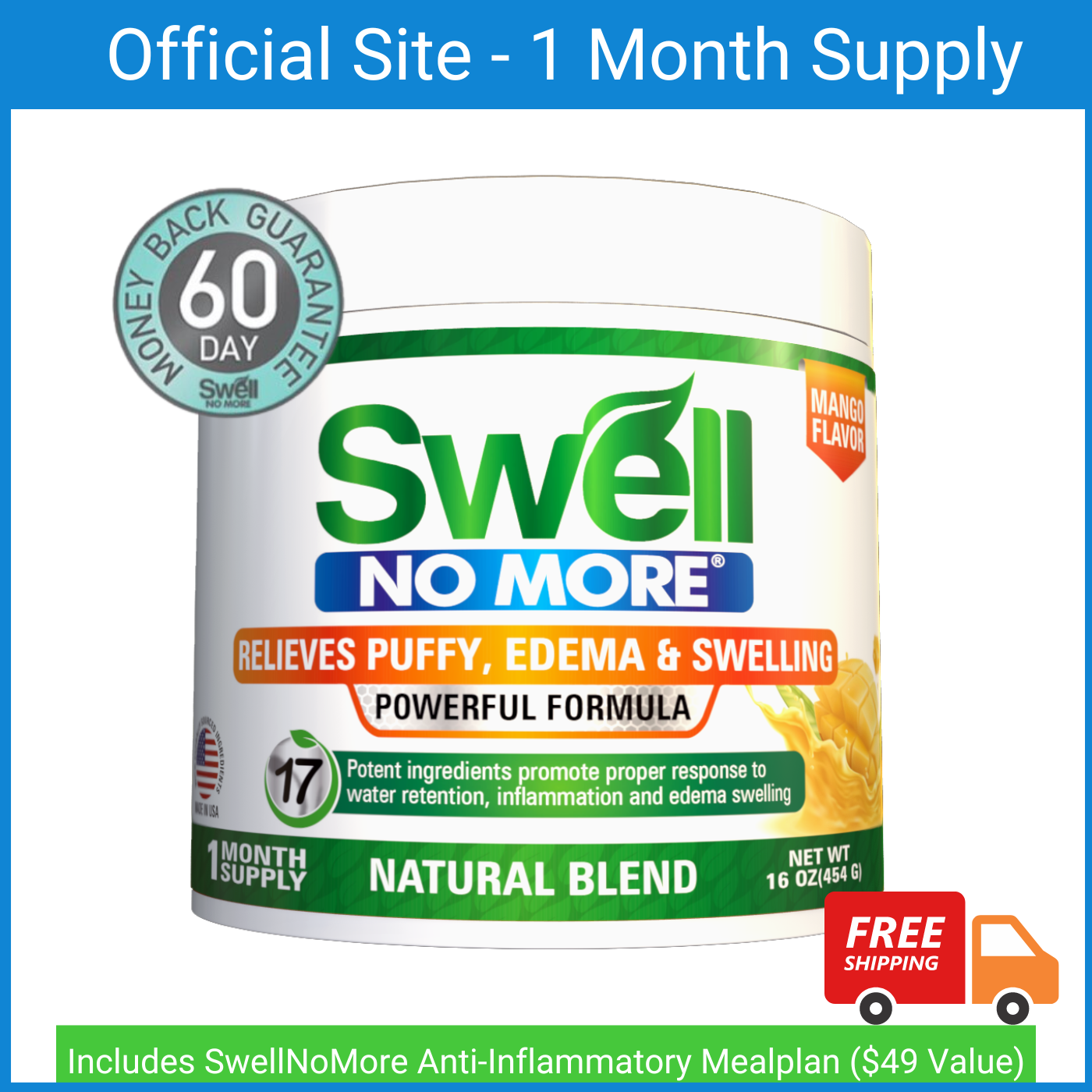 Swell No More Reduces Swollen Feet Legs Ankles Inflammation Edema Swelling