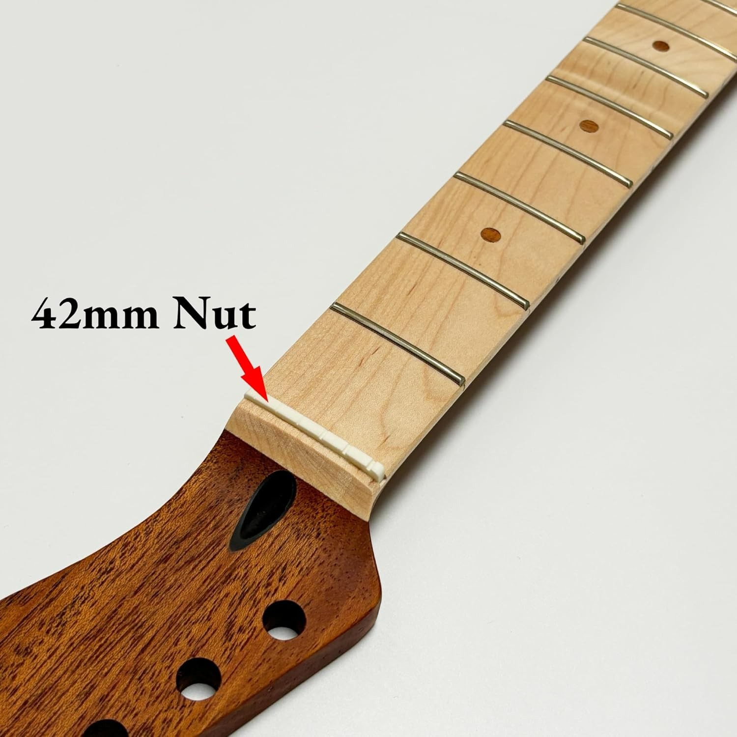 22 Frets T-Style Mahogany Guitar Neck Radius 9.5'' for Guitar Parts Replacement