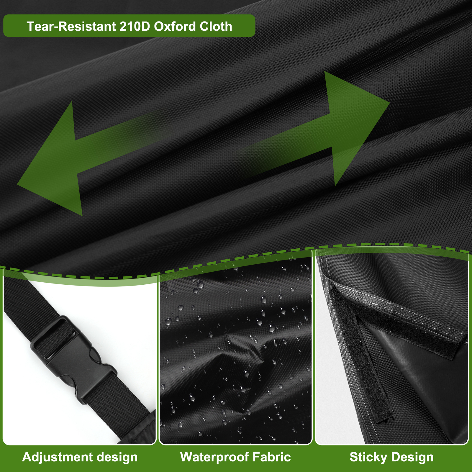 210D Waterproof Heavy Duty Universal Generator Cover 38x28x30" for 5500-15000W