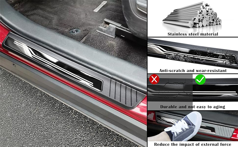 For Honda CR-V CRV Steel Accessories Protector Door Sill Scuff Plate Car Sticker