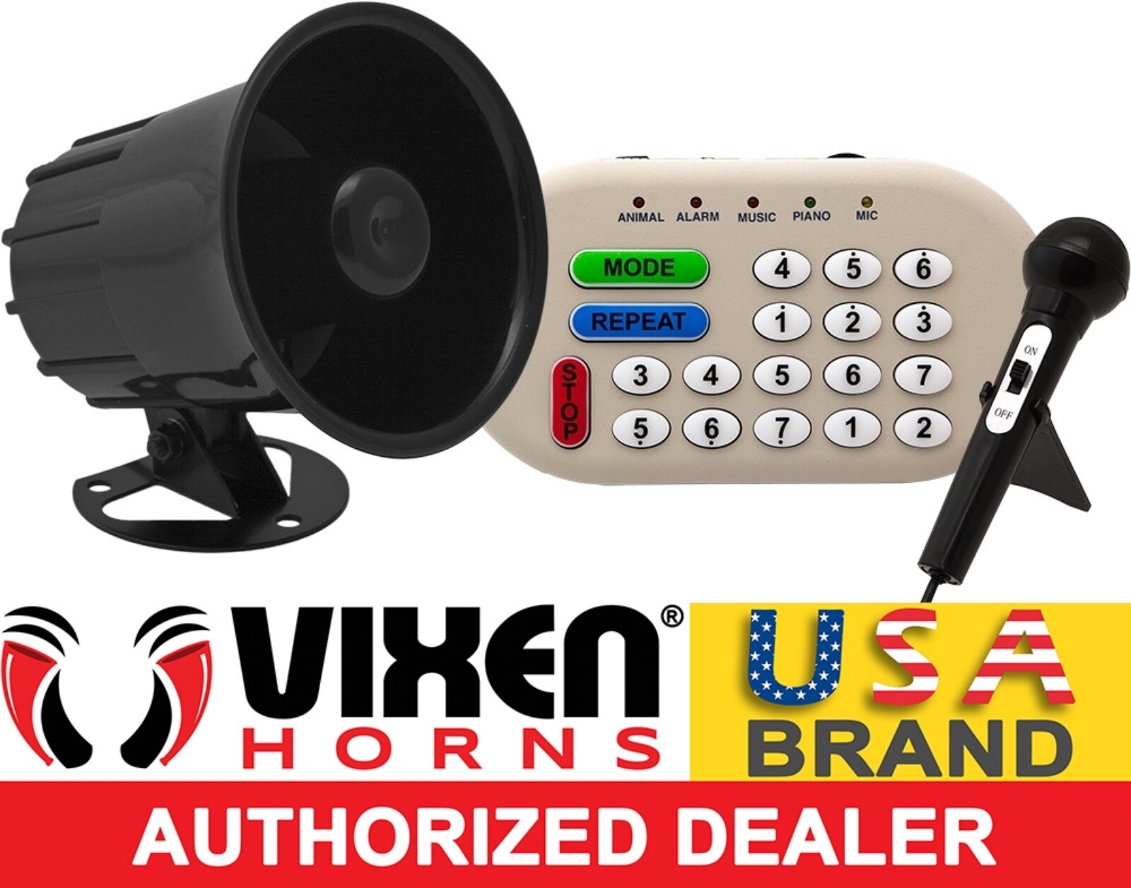 LOUD 46 SOUNDS ANIMAL/MUSIC/SIREN/EFFECT/PA SYSTEM ELECTRONIC HORN CAR TRUCK 12V