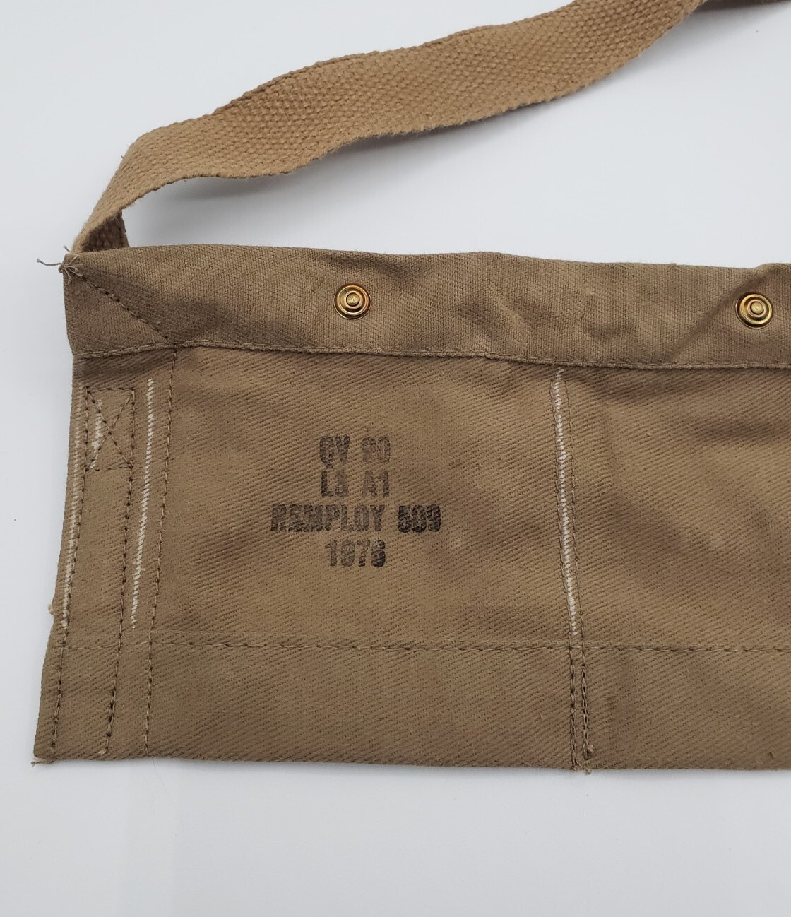 .762 / 8mm Cloth Bandolier 5 Pocket 50rd Khaki Dated 1976