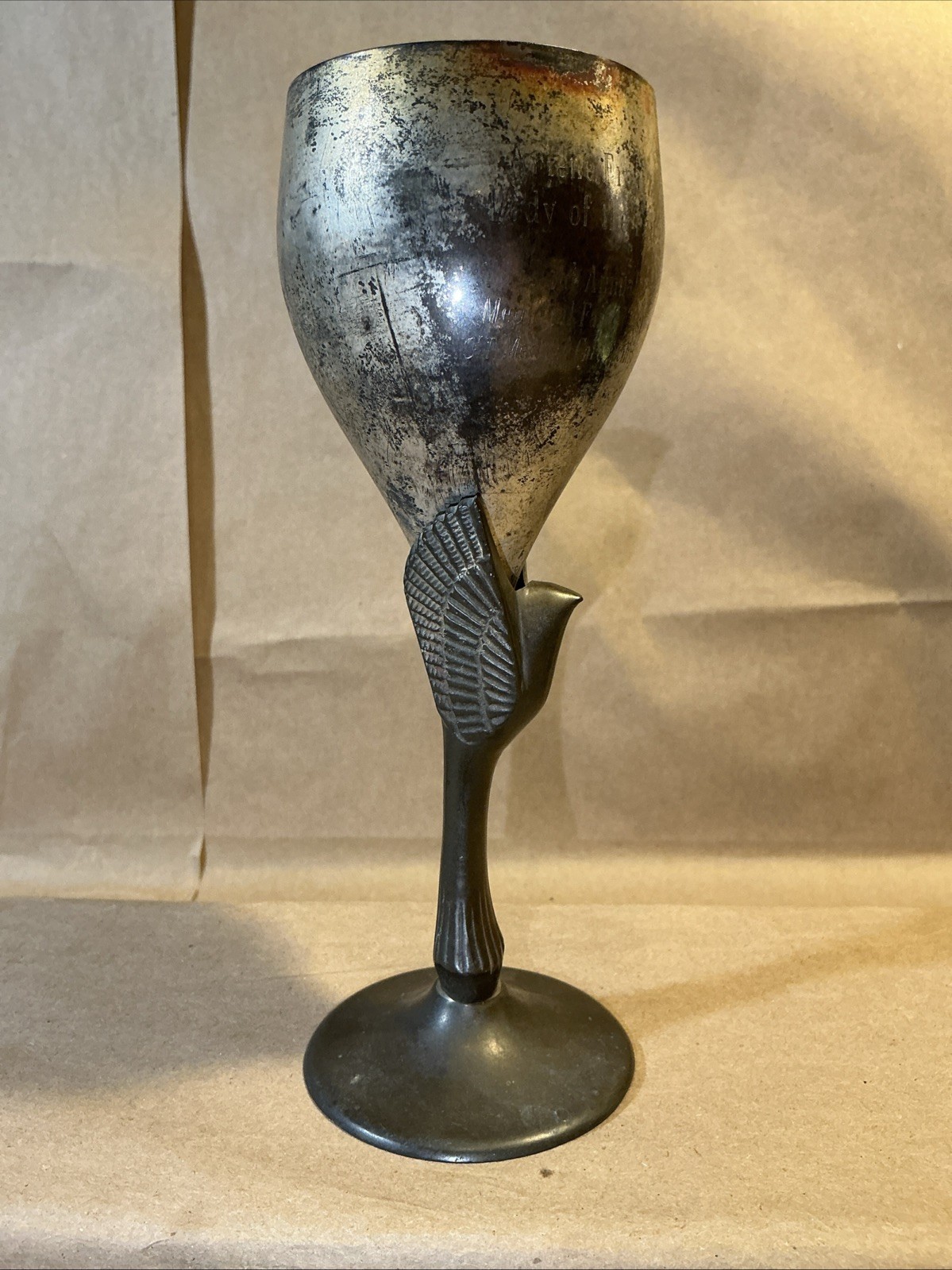 Vintage Godinger Phoenix Bird Goblet Arlene Frantz Lady Of The Fair INV-JDJ75