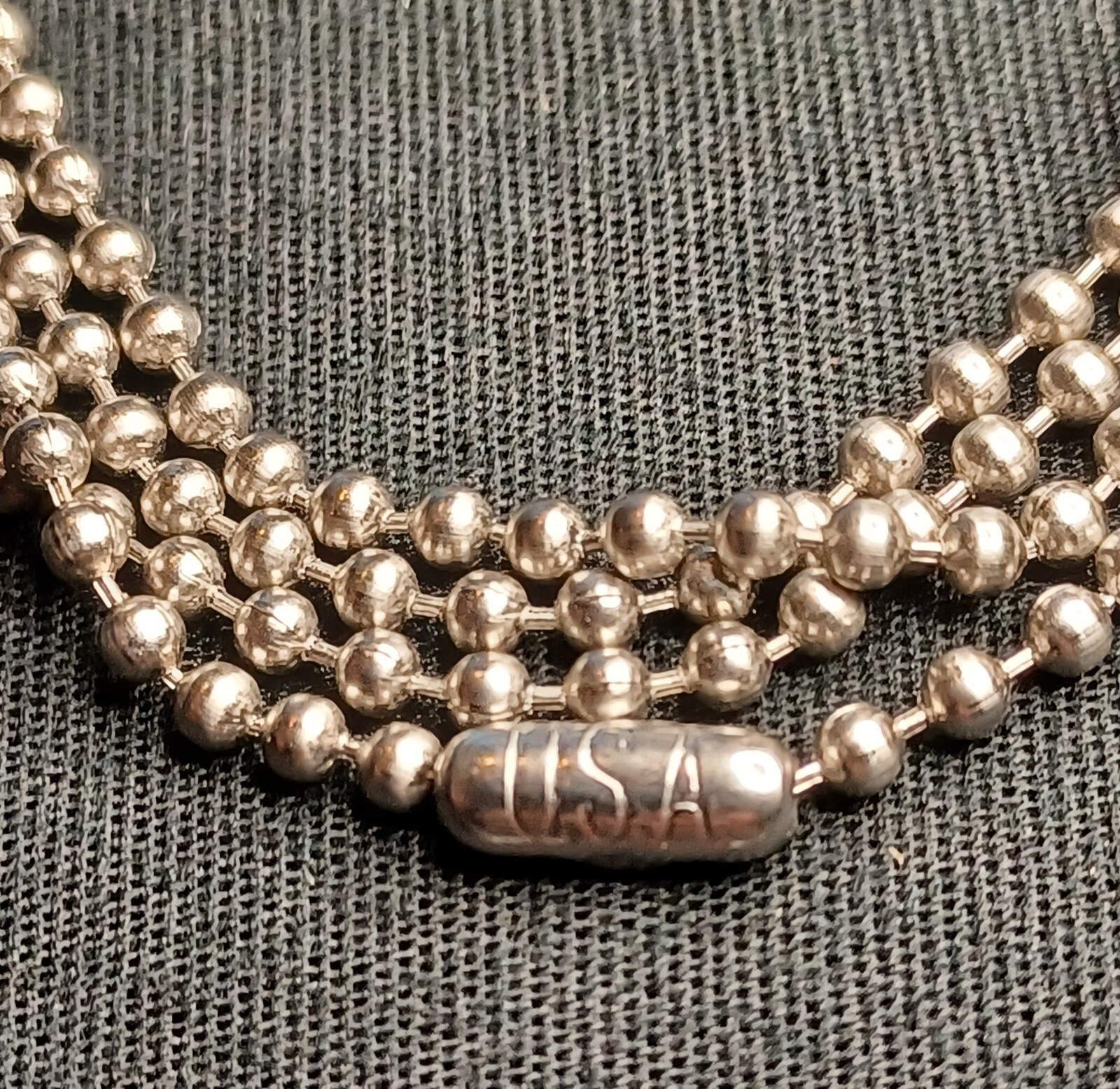 27" Premium Stainless Steel Military Ball Bead Replacement USA Dog Tag Chain