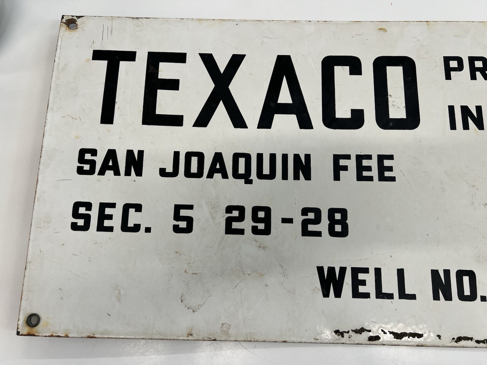 Texaco Oil Porcelain Enamel Metal Sign