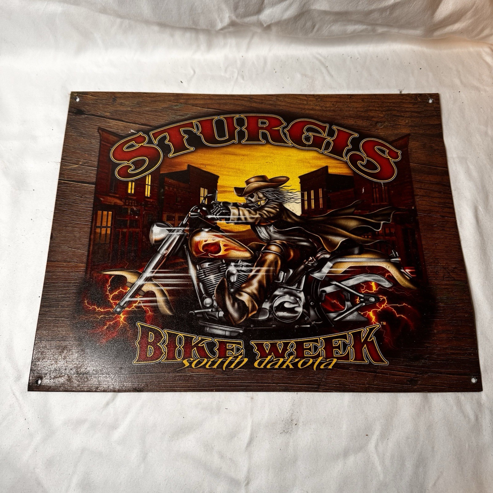 16" X 12-1/2" Metal Sign Sturgis Bike Week 2006 Motorcycle South Dakota