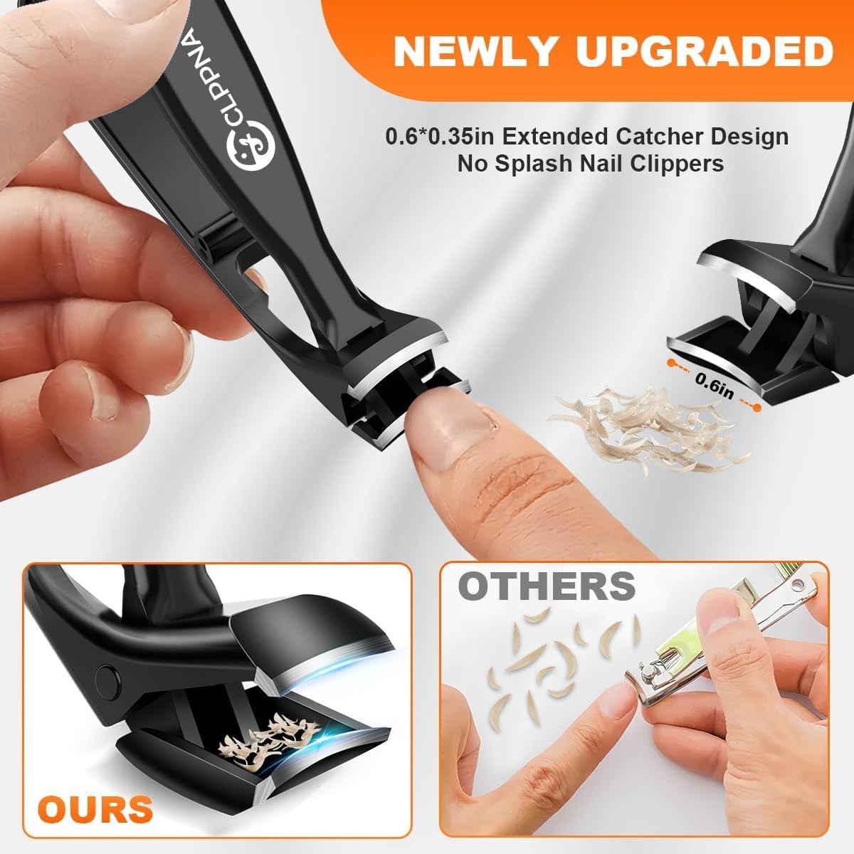 Toenail Clippers for Seniors Thick Toenails, 2024 Upgrade Angled Head Large Toe