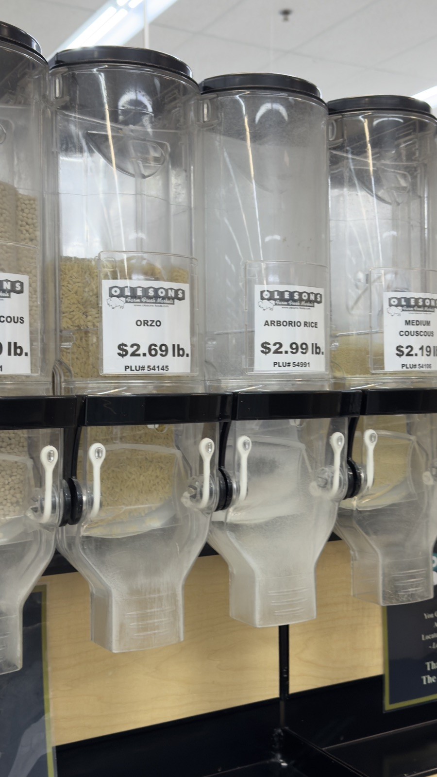 Trade Fixtures Radeus Model 618 / 624 4 Gravity Bin Dispenser 5 Gallon 6 x 18