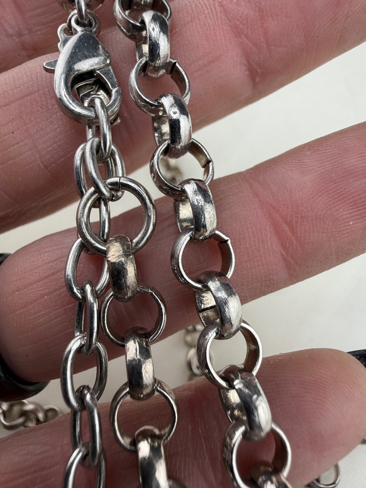 Egyptian Revival Charm Necklace Signed Lane Bryant 48”