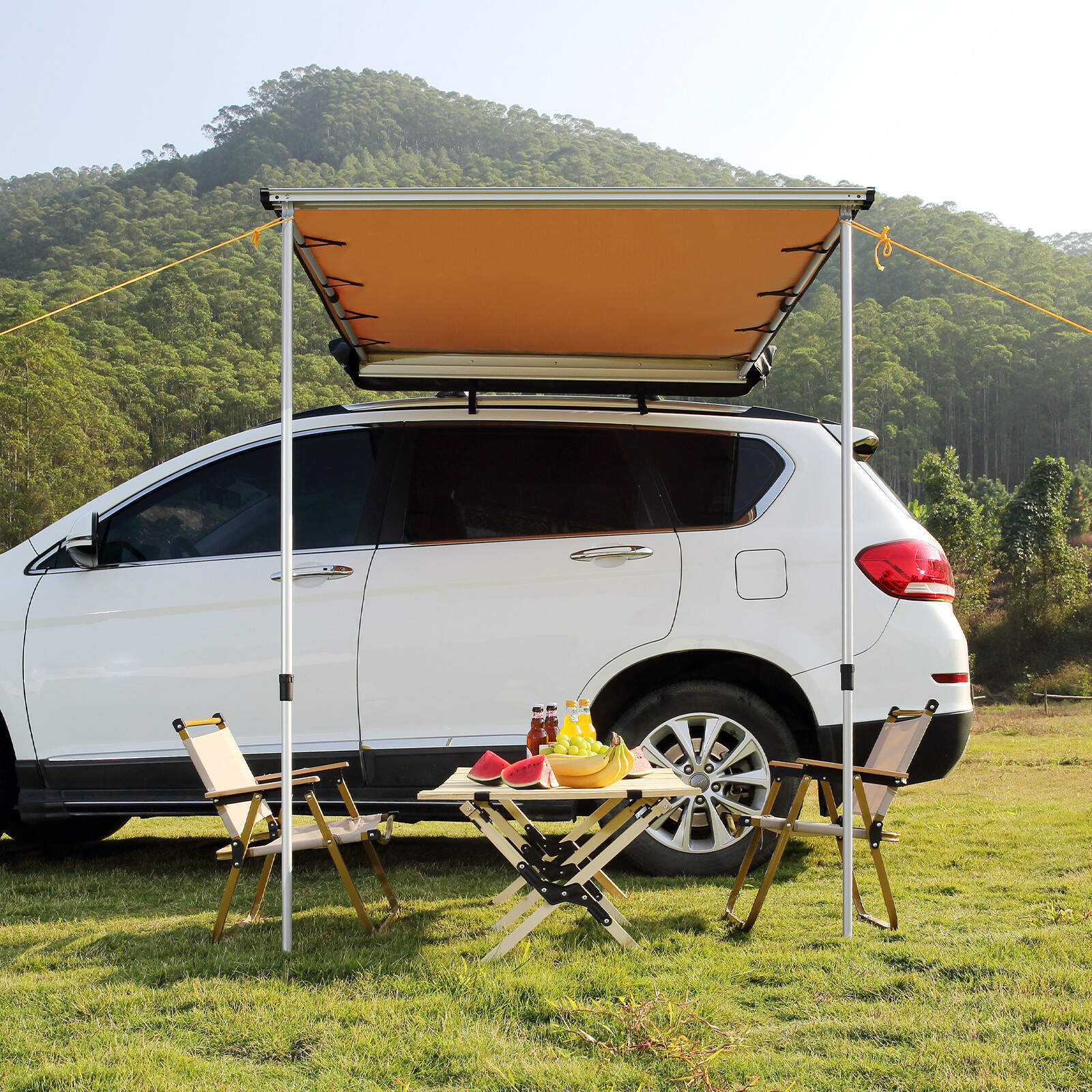 VEVOR 6.5x8.2ft Car Side Awning SUV Truck Rooftop Tent Sunshade Outdoor Camping