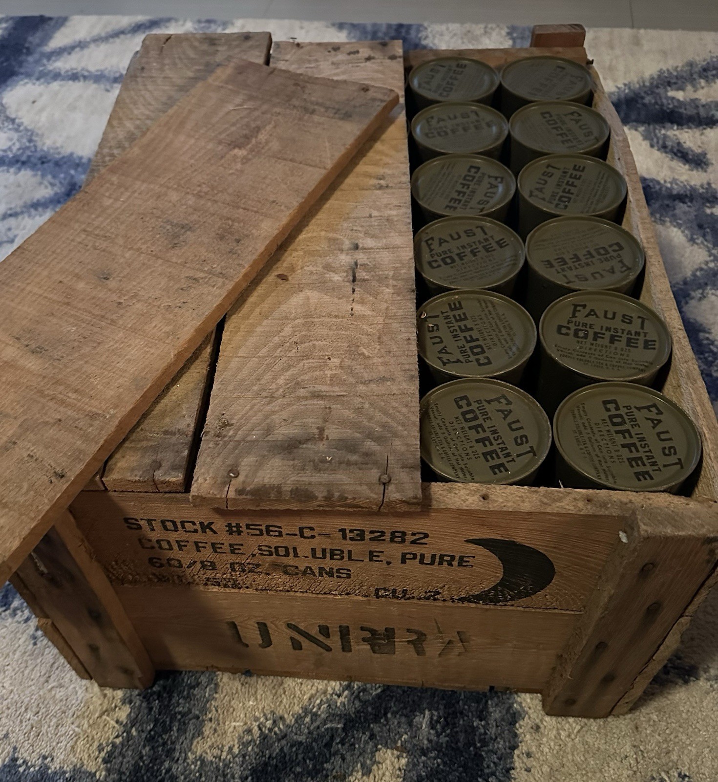 WWII US ARMY Coffee C Ration Forbes Soluble Tea & Coffee Company Great Cond 1945