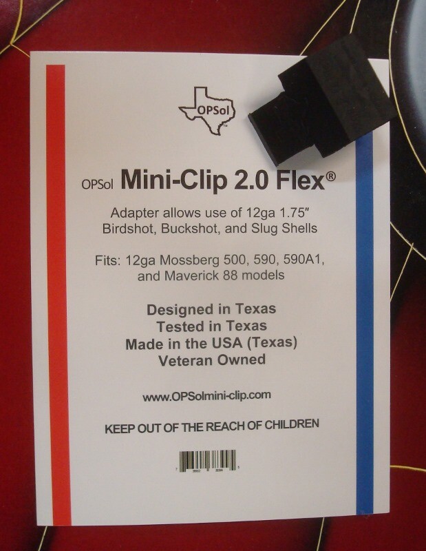 OPSol Mini-Clip™ 2.0 Flex™ USA made fits 12ga Mossberg 500 500A 590 Maverick 88