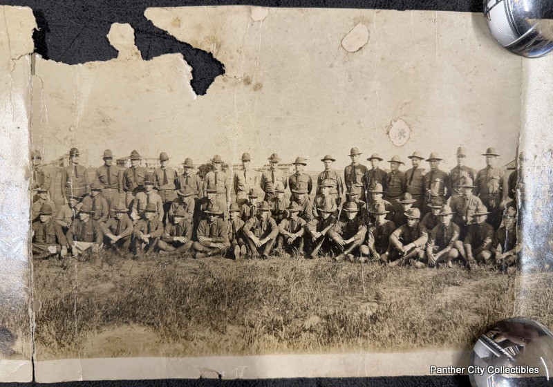 WWI Era Panoramic Photo Fort Sill Lawton Oklahoma Field Artillery Call Army