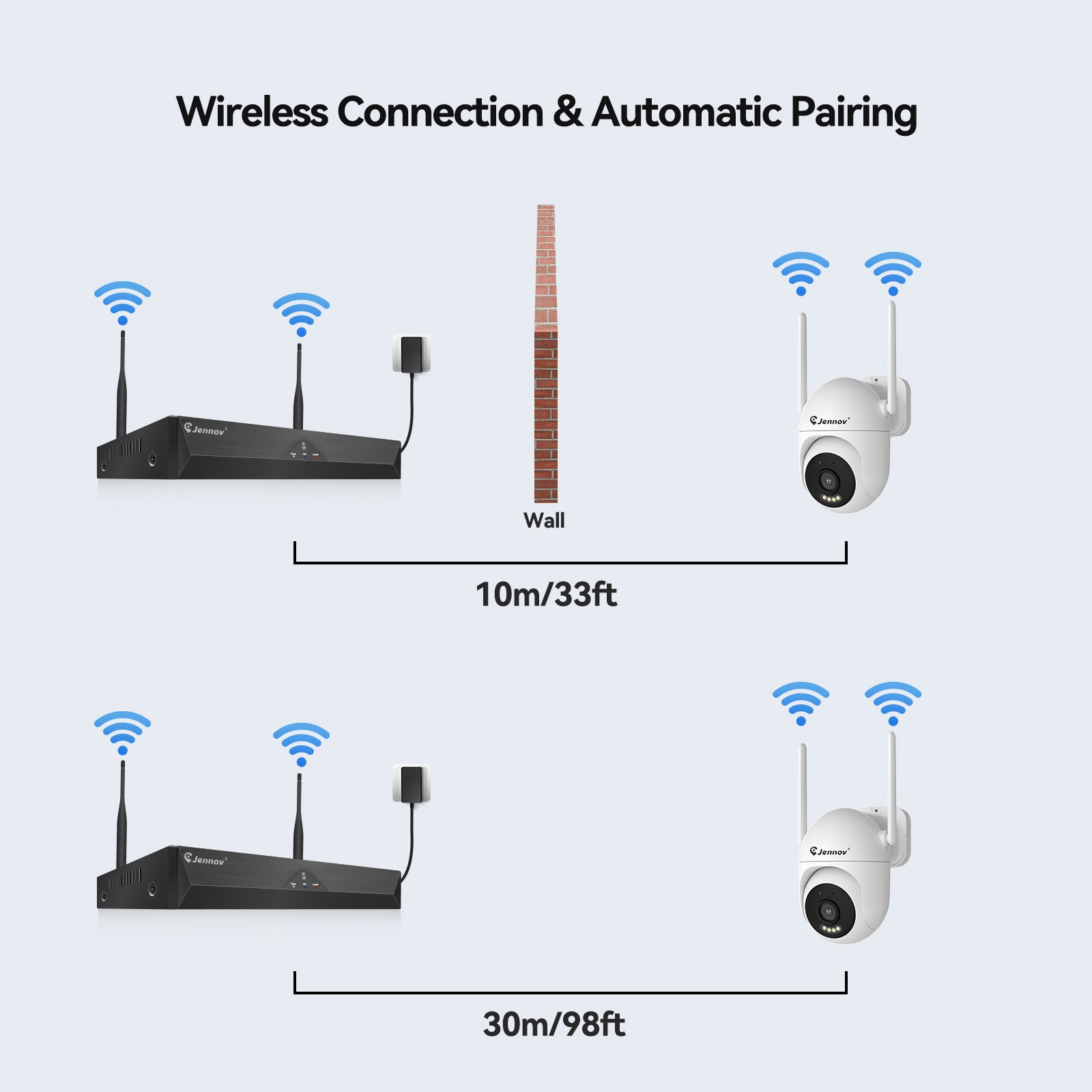 PTZ Wireless Home Security Camera System Wifi IP Camera 10CH NVR 24/7 Recording
