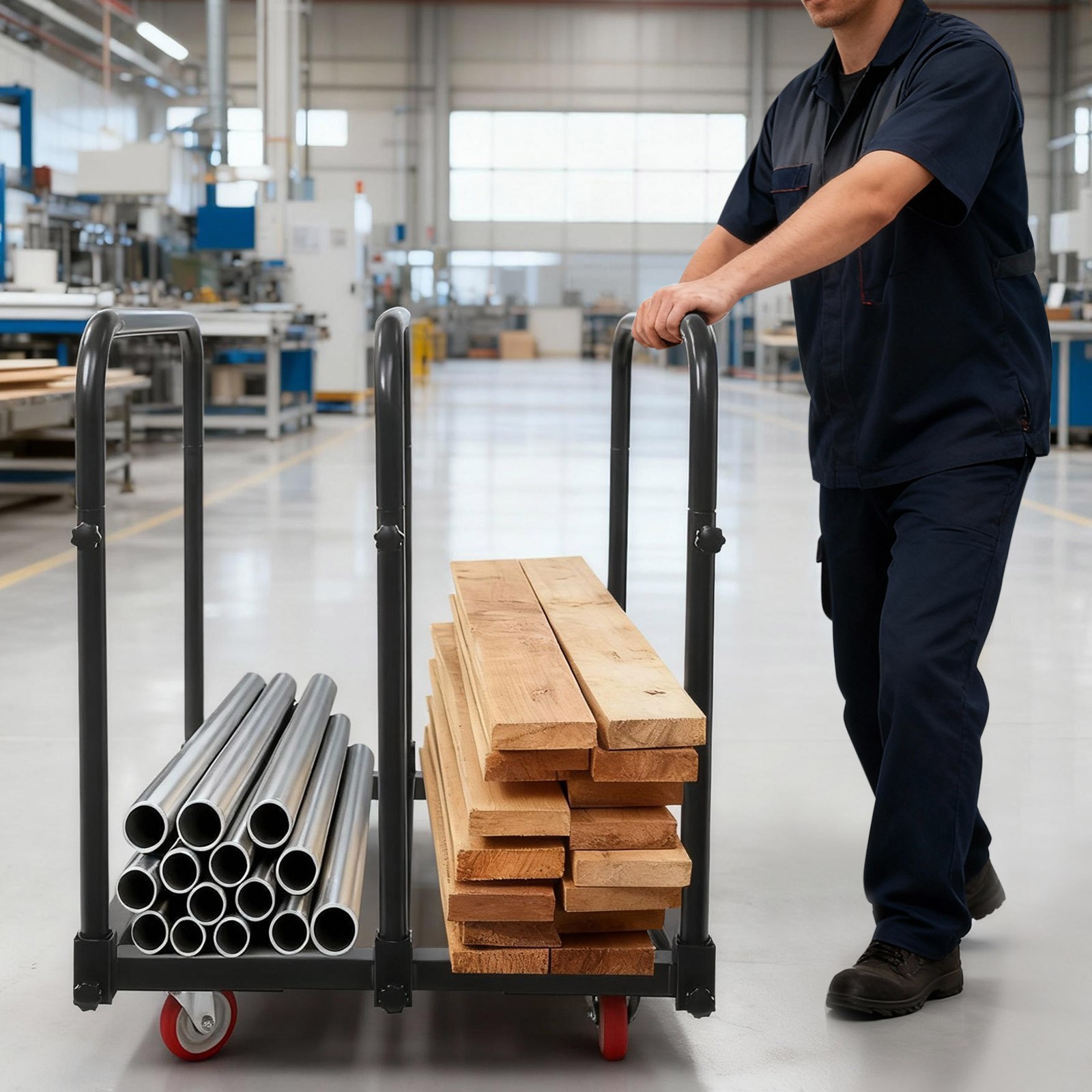 Panel Cart Heavy Duty Shipping Trolley 1400 lbs Loading Transporting Truck Tool