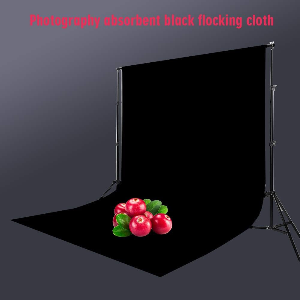 Black Velvet Photography Backdrop,Light Absorbing Non Reflective Solid Professio