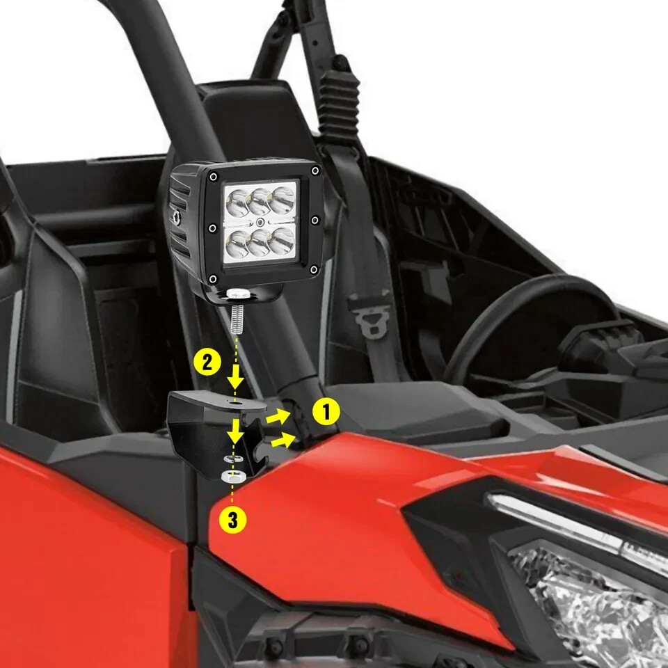 [SR] A-Pillar LED Light Cube Mount Bracket 18-24 Can-am Maverick Trail 800 1000