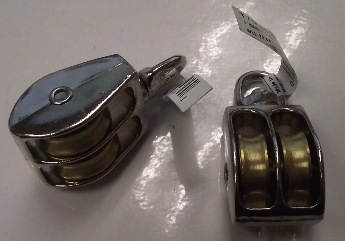 Campbell T7655312 1" Double Swivel Rope Pulley 2pcs.